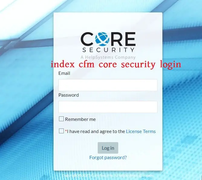 index cfm core security login