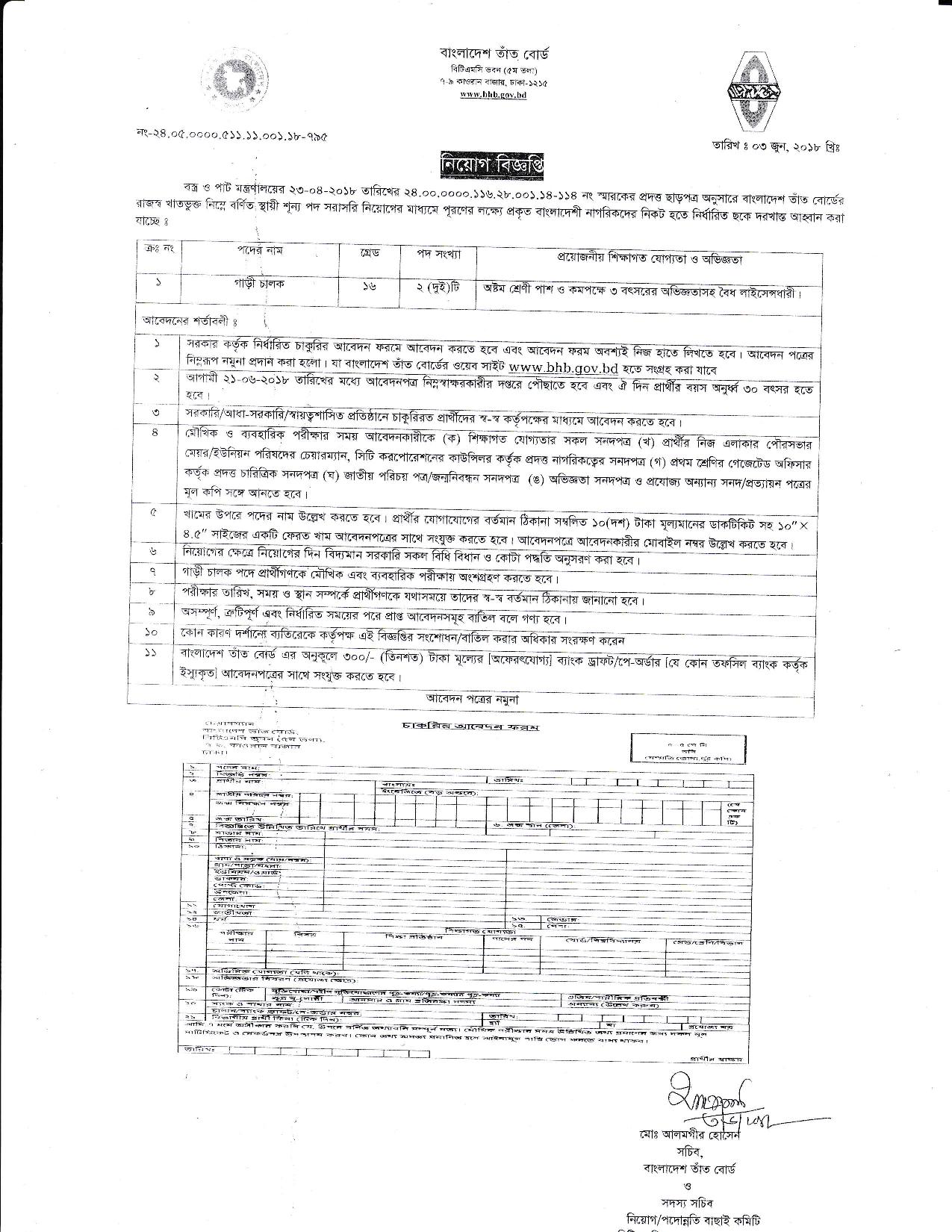 BHB Job Circular